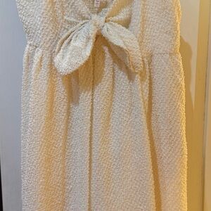 TCEC Cream Formal Dress with Bow Detail